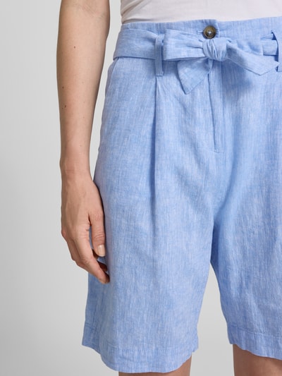 Christian Berg Woman Bermudas mit Stoffgürtel Blau Melange 3