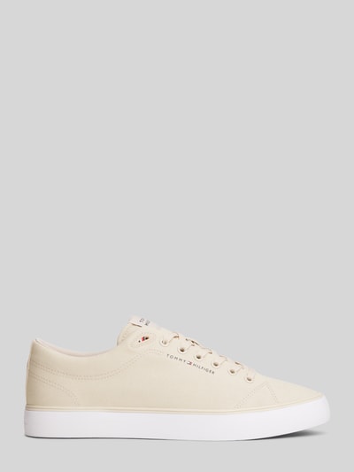 Tommy Hilfiger Sneaker aus reiner Baumwolle mit Logo-Stitching Beige 1