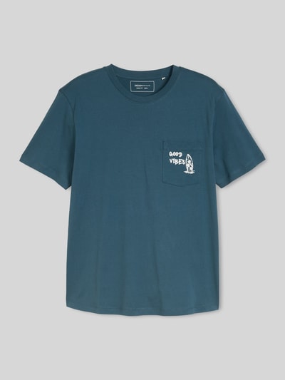 Tom Tailor Denim Regular Fit T-Shirt aus reiner Baumwolle Petrol 2