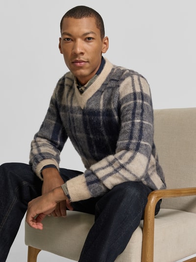 Barbour Pullover aus Wolle mit V-Ausschnitt Silber 3