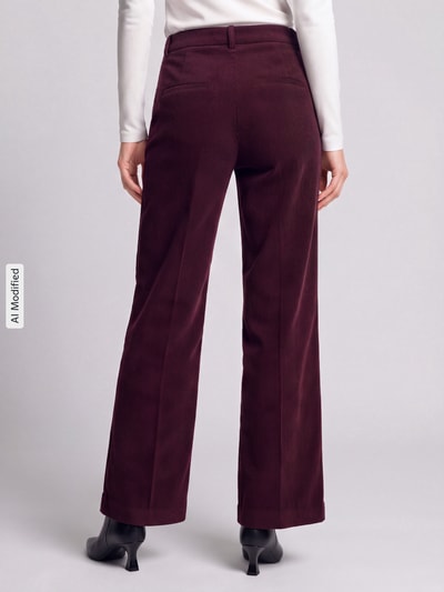 CAMBIO Relaxed Fit Cordhose seitliche Eingrifftaschen 'ALEXIS' Pflaume 5