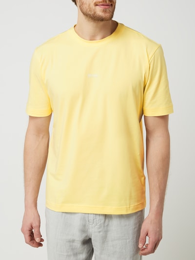 BOSS Orange T-Shirt mit gummiertem Logo-Print Hellgelb 4