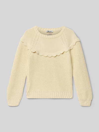 Steiff Regular Fit Pullover in Strick-Optik Ecru 1