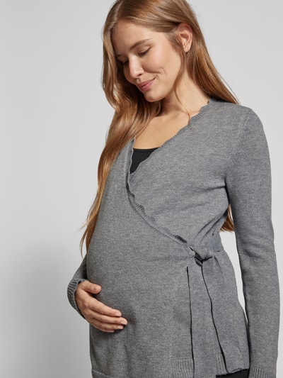 Mamalicious Umstands-Sweatshirt mit Wellensaum Modell 'ELLEN' Mittelgrau 3