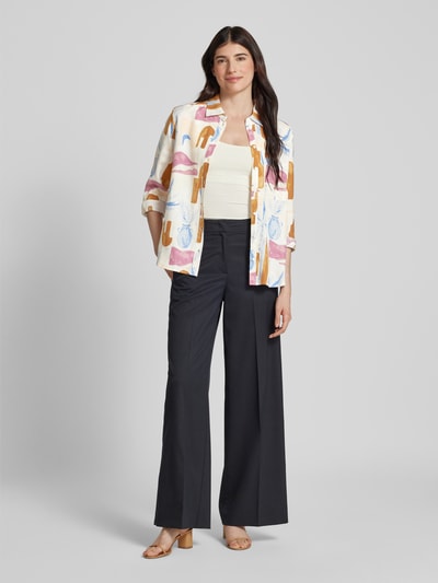 Christian Berg Woman Selection Regular Fit Leinenhemdbluse mit Brusttasche Sand 1