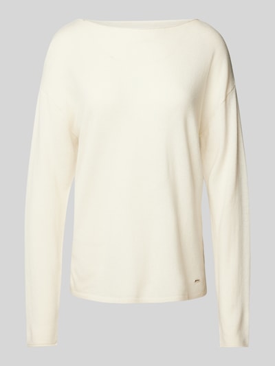 Brax Gebreide pullover met boothals, model 'LIZ' Offwhite - 2