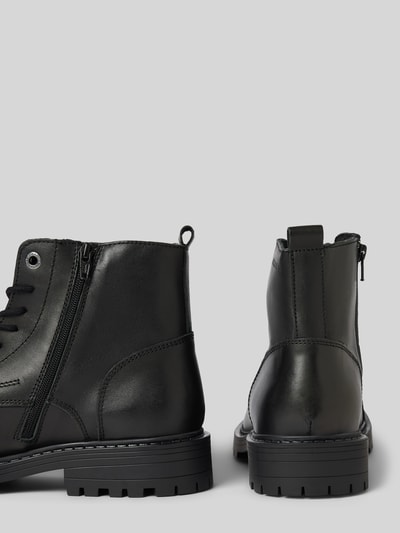 Jack & Jones Leren boots met treklus, model 'TREMOR' Zwart - 2