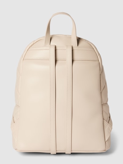 VALENTINO BAGS Rucksack mit Steppnähten und Label-Applikation Ecru 4