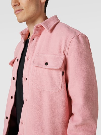 REVIEW Hemdjacke mit Kentkragen Pink 3