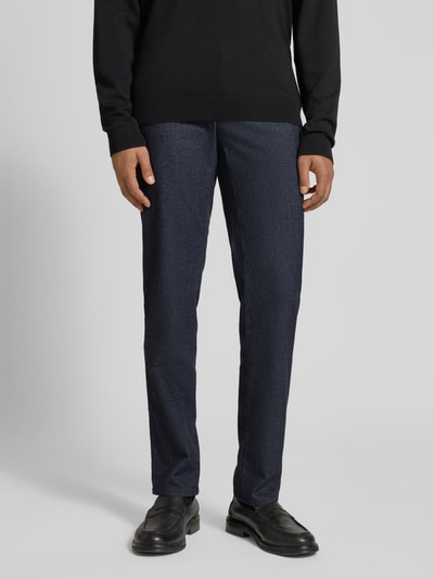 Brax Slim fit broek met achterzakken, model 'Fabio' Marineblauw - 4