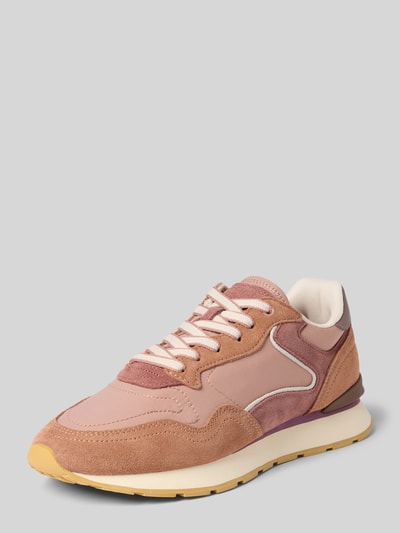 Produktfoto, Sneaker mit Logo-Prägung Modell 'CITY' von HOFF in Rosa und Beige, abgerundete Form, profiliert, Damen Sneaker, seitlich