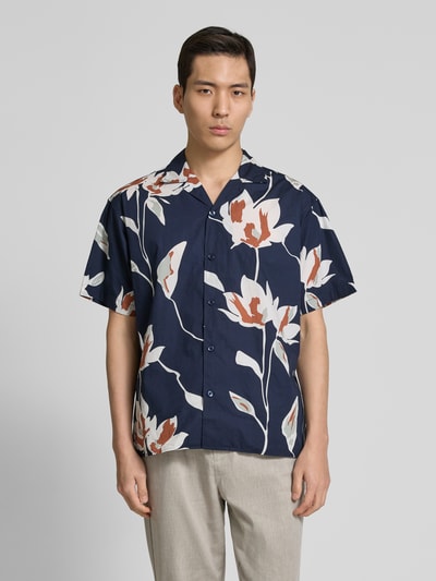 Jack & Jones Premium Koszula casualowa o kroju regular fit z kołnierzykiem typu resort model ‘PALERMO’ Ciemnoniebieski 4