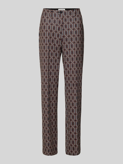 Christian Berg Woman Slim fit stoffen broek met vaste persplooien Cognac - 2