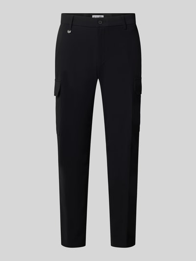 Produktfoto, Hose mit Pattentaschen Modell 'BJORN' von Antony Morato, krój skinny fit, czarny kolor, tekstura gładka, szerokość w rozmiarze 50: 44 cm, długość nogawki od wewnątrz w rozmiarze 50: 75 cm