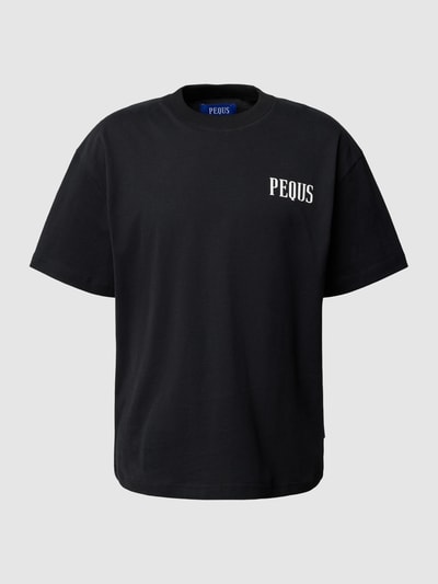 PEQUS T-Shirt aus Baumwolle mit Label-Detail Black 2
