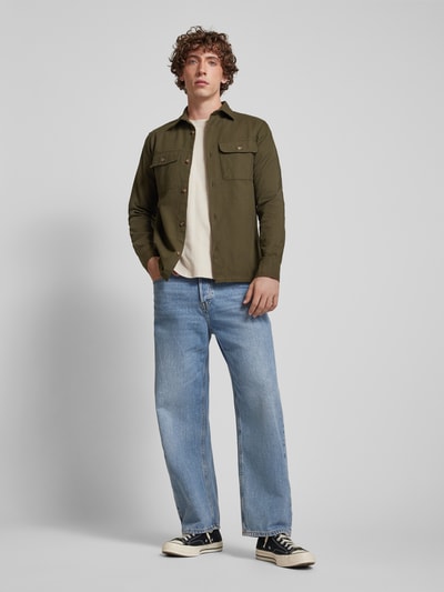 Jack & Jones Slim Fit Freizeithemd mit Brustpattentaschen Modell 'DARREN' Dunkelgruen 1