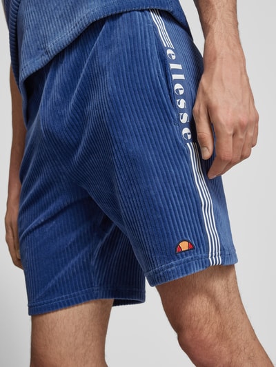 Ellesse Regular Fit Cordshorts mit Logo-Badge Modell 'TOMATRO' Blau 3