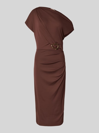 Rinascimento Cocktailkleid im One-Shoulder-Look Schoko 2