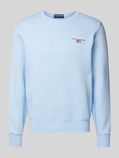 Polo Sport Sweatshirt mit Label-Stitching Hellblau 1