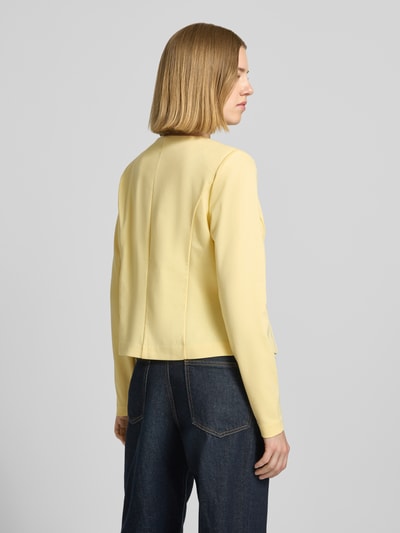 ICHI Slim Fit Blazer in offener Passform Modell 'KATE' Pastellgelb 5