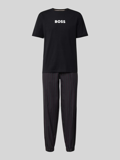 BOSS Pyjama mit Label-Print Modell 'Easy' Black 1