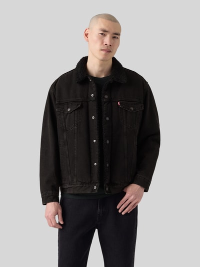 Levi's® Regular Fit Jeansjacke aus reiner Baumwolle Black 4