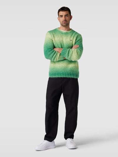 Lacoste Strickpullover aus Alpaka-Mix mit Logo-Stitching Hellgruen 1