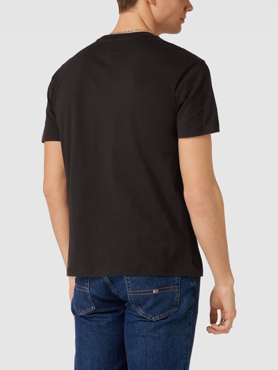 Tommy Jeans T-Shirt mit Label-Stitching Modell 'LINEAR' Black 5