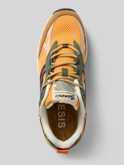 Genesis Sneaker mit Logo Patch Modell 'Winter Flowers' Cognac 3