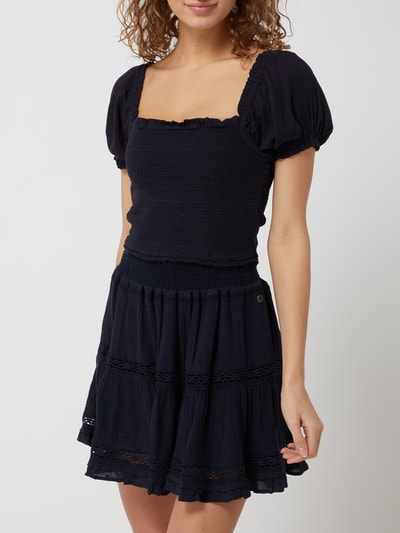 Superdry Cropped Shirt aus Viskose  Marineblau 4