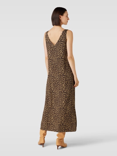 Oui Midi-jurk van viscose Camel - 5