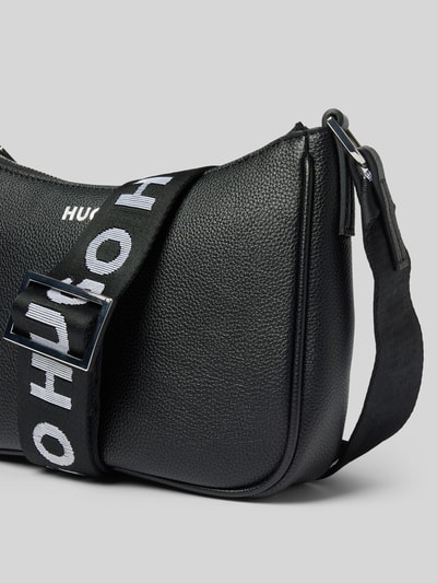 HUGO Handtasche mit Label-Print Modell 'Bel' Black 3