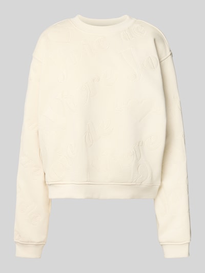 Jake*s Casual Sweatshirt mit Strukturmuster Ecru 2