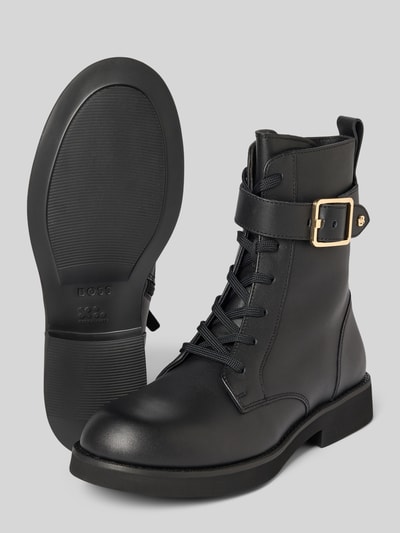 BOSS Schnürstiefel aus echtem Leder Modell 'ELERI' Black 4