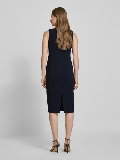 Max Mara Studio Sukienka koktajlowa o kroju podkreślającym sylwetkę z kokardą model ‘ALFIERE’ Granatowy 5