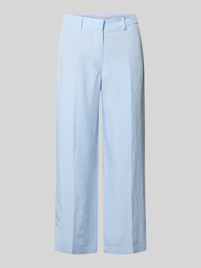 Produktfoto, hellblaue Stoffhose mit Bügelfalten Modell 'OLESSA' von Raffaello Rossi aus Viskose-Leinen-Mix, 7/8 Fit, klassische Form