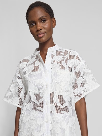 Essentiel Antwerp Oversized Hemdbluse in semitransparentem Design Modell 'HOK' Weiss 3