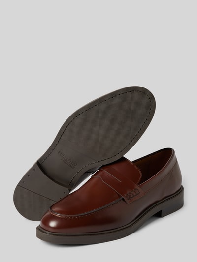 SELECTED HOMME Penny-Loafer aus Leder Modell 'BLAKE' Cognac 3