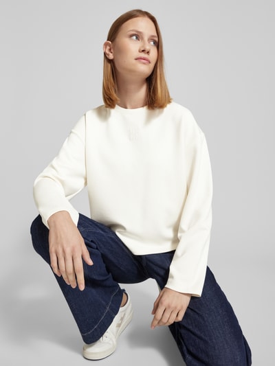 Rich & Royal Sweatshirt mit Rundhalsausschnitt Offwhite 3