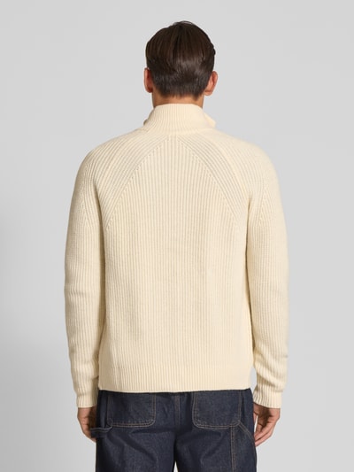 Forét Strickjacke aus Wolle mit Stehkragen Modell 'DELTA' Offwhite 5