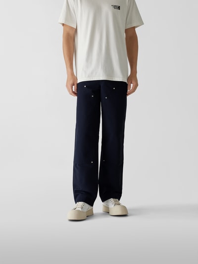 Helmut Lang Hose mit Nietenbesatz Dunkelblau 4