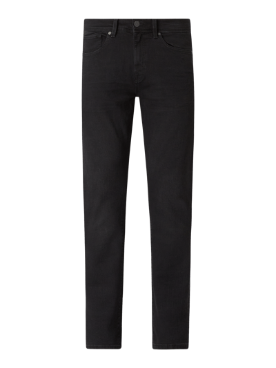 Selected Homme Slim fit jeans met stretch, model 'Leon' Zwart - 2