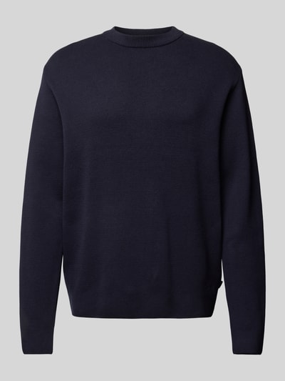 Jack & Jones Premium Strickpullover mit Stehkragen Modell 'MILANO' Dunkelblau 1