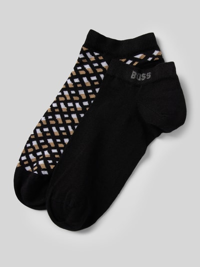 BOSS Sneakersocken mit Label-Stitching im 2er-Pack Black 1