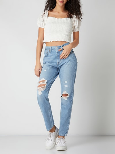 Levi's® Skrócone jeansy z przetarciami Jeansowy niebieski 1