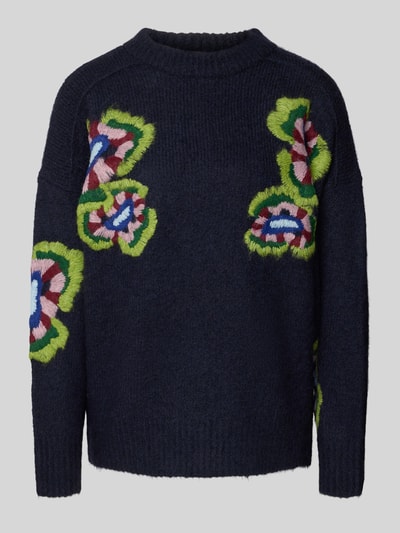 Essentiel Antwerp Loose fit pullover met wol Marineblauw - 2