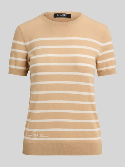 Lauren Ralph Lauren Regular Fit Pullover aus Baumwoll-Mix mit kurzen Ärmeln Apricot 2