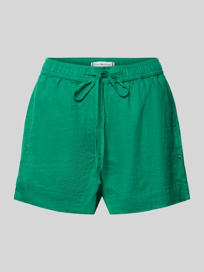 Tommy Hilfiger Regular Fit Shorts aus reinem Leinen Gruen 2