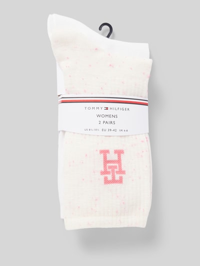 Tommy Hilfiger Sokken met logoprint in een set van 2 paar Roze - 3