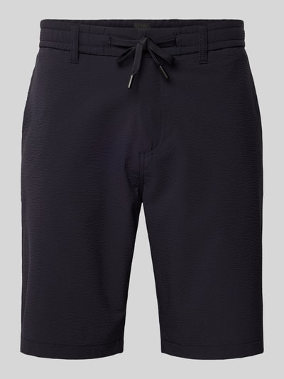 BOSS Orange Tapered Fit Chinoshorts mit Strukturmuster Dunkelblau 2